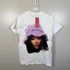 HEADGEAR CLASSICS Women's Sza Purple Tee Size S In White